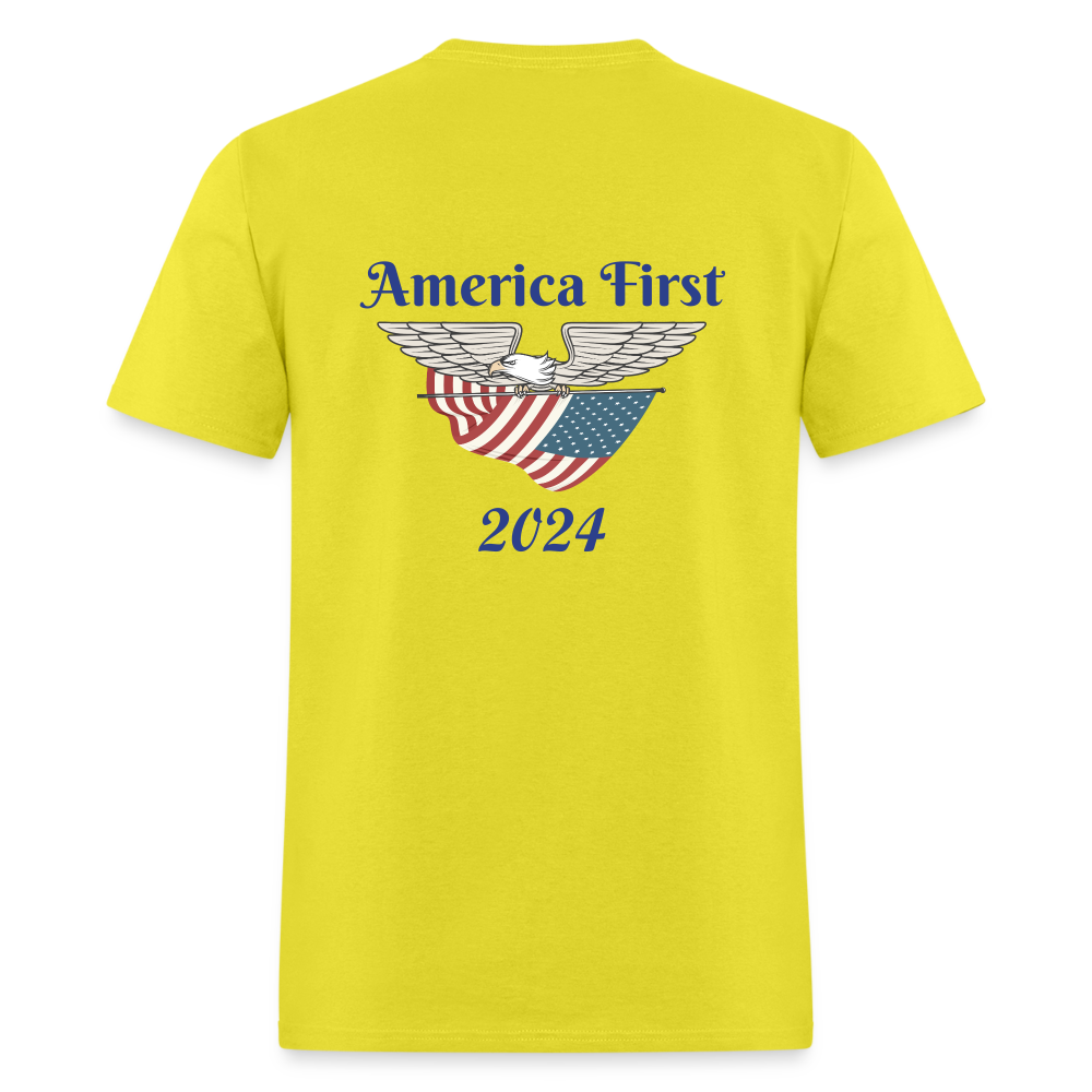 SIE CAPS "AMERICA FIRST 2024" Fruit of the Loom T-Shirt - yellow