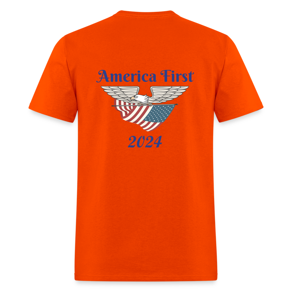 SIE CAPS "AMERICA FIRST 2024" Fruit of the Loom T-Shirt - orange