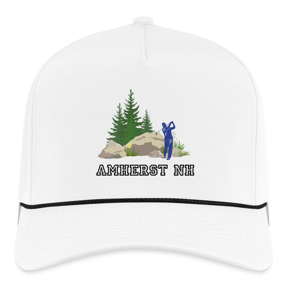 SIE CAPS "AMHERST GOLFER "Imperial Rope Style Baseball Cap - white/black