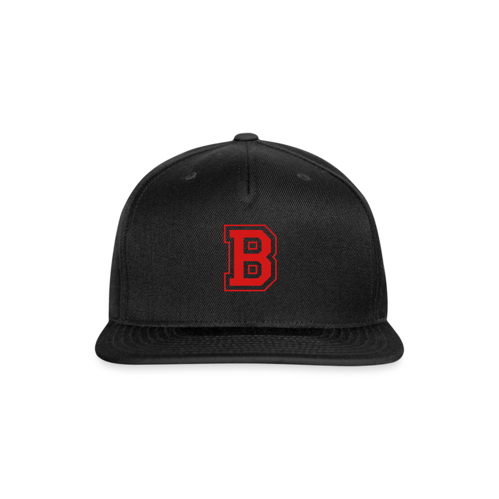 SIE CAPS "B" Snapback Camo Cap - black