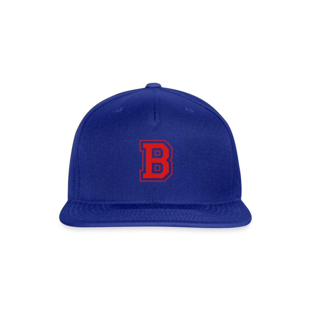 SIE CAPS "B" Snapback Camo Cap - royal blue