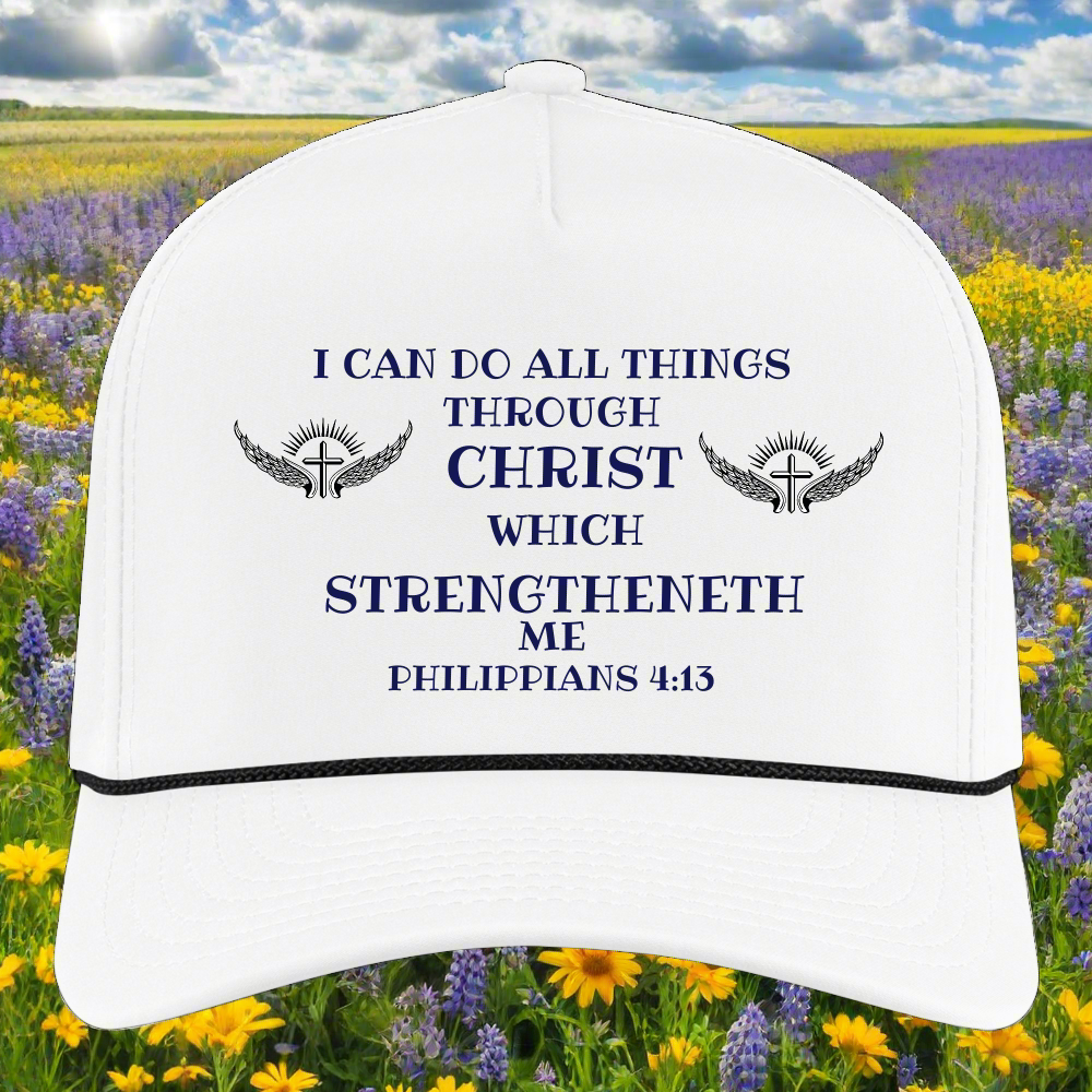 SIE CAPS PHILIPPIANS 4:13 Rope Cap - white/black