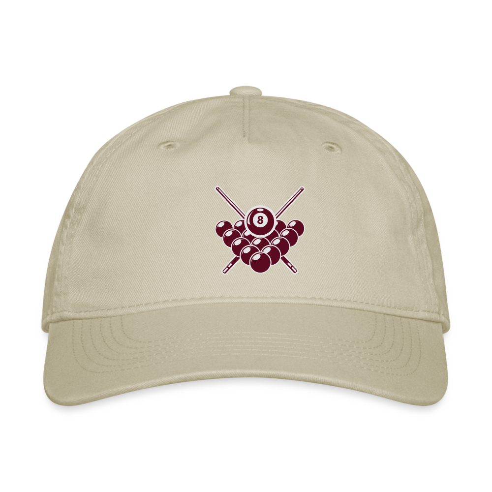 SIE CAPS "RACKEM 8 BALL" Organic Baseball Cap - khaki