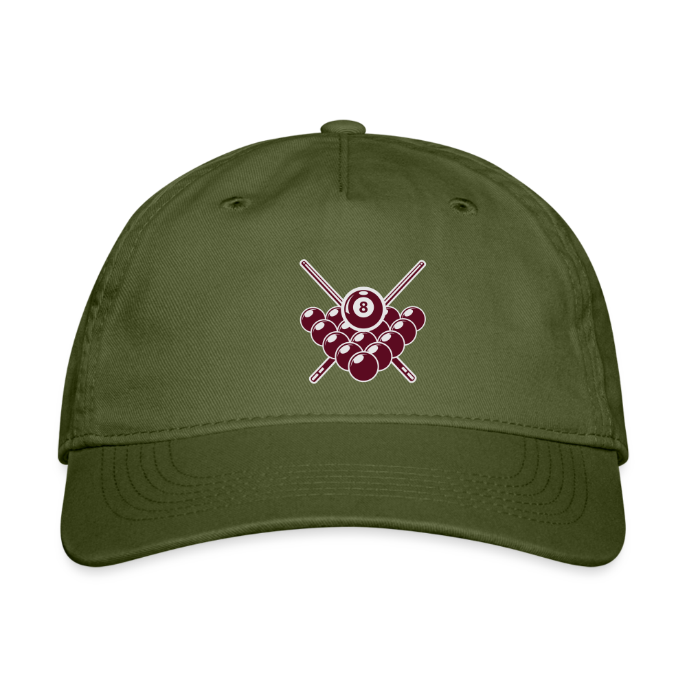 SIE CAPS "RACKEM 8 BALL" Organic Baseball Cap - olive green