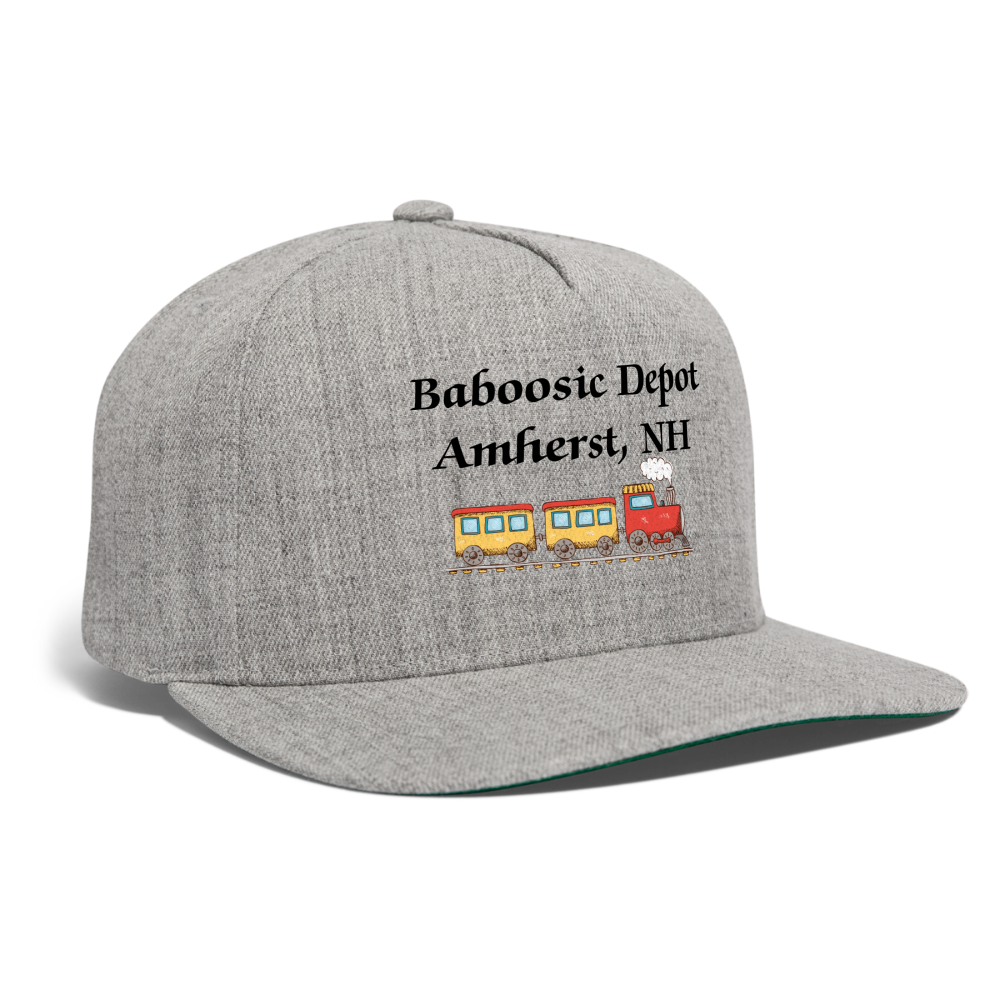 SIE CAPS "BABOOSIC DEPOT" Snapback Baseball Cap - heather gray