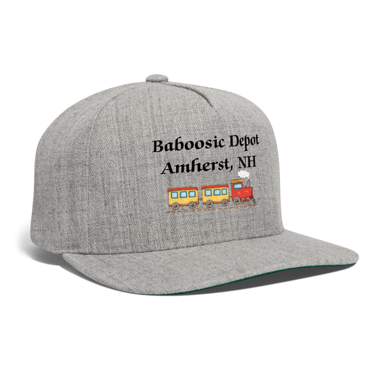 SIE CAPS "BABOOSIC DEPOT" Snapback Baseball Cap - heather gray