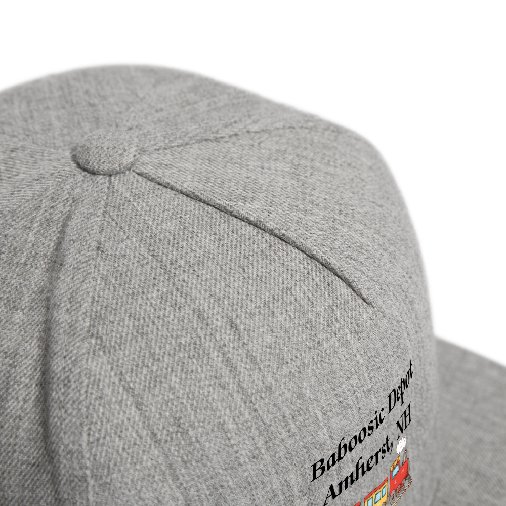 SIE CAPS "BABOOSIC DEPOT" Snapback Baseball Cap - heather gray