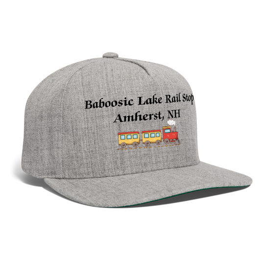 SIE CAPS "BABOOSIC DEPOT" Snapback Baseball Cap Snapback Baseball Cap - heather gray