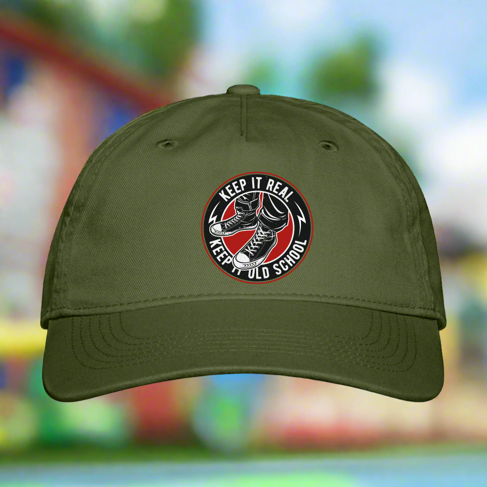 SIE CAPS KEEP I OLD SCHOOL Organic Baseball Cap - olive green