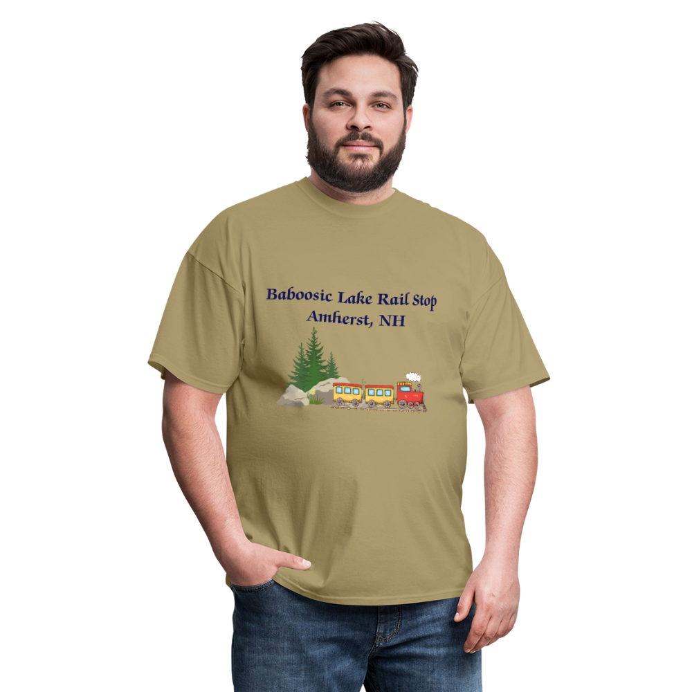 SIE CAPS "BABOOSIC LAKE RAIL STOP" Unisex Classic T-Shirt - khaki