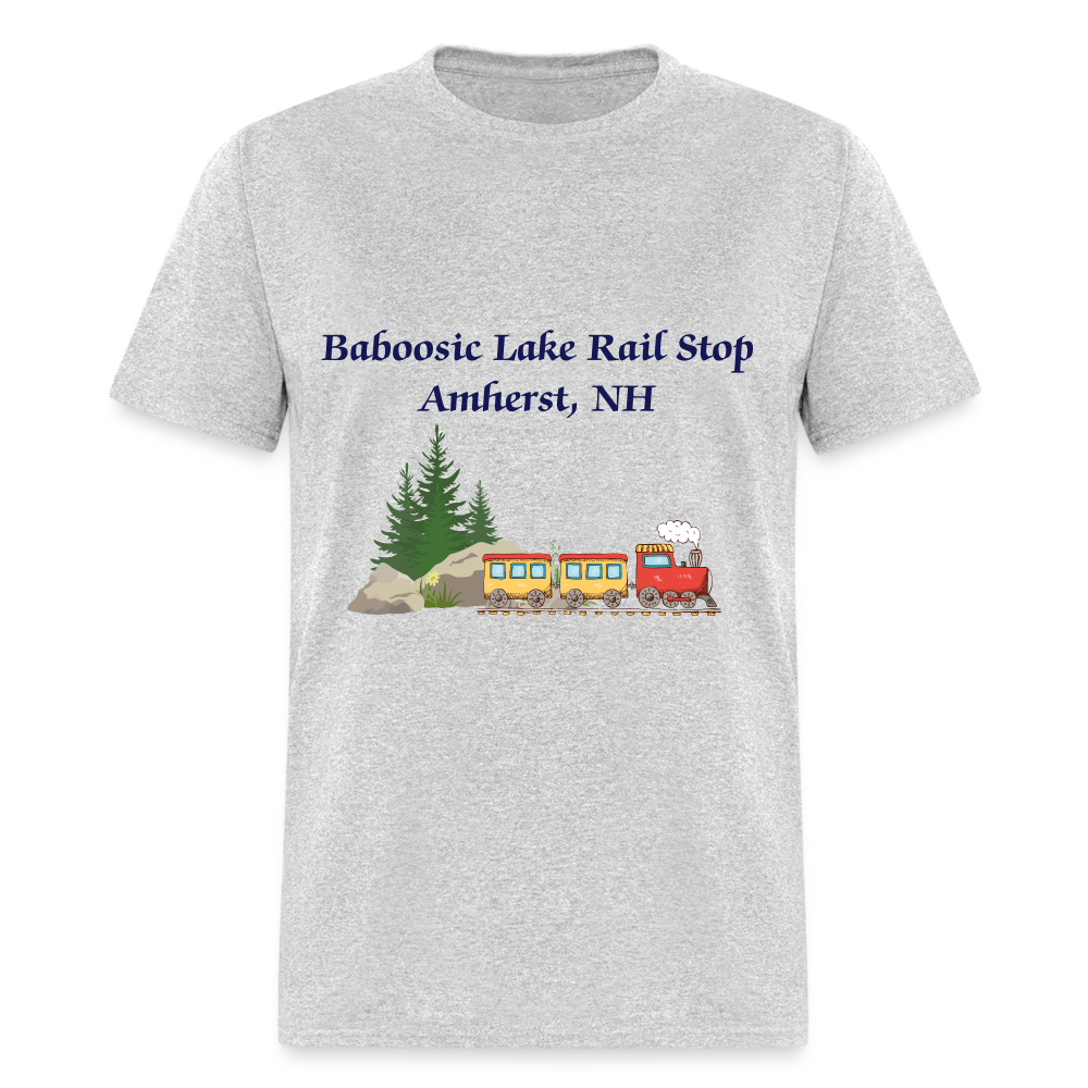 SIE CAPS "BABOOSIC LAKE RAIL STOP" Unisex Classic T-Shirt - heather gray