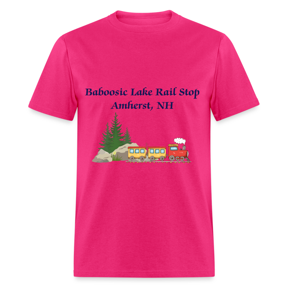 SIE CAPS "BABOOSIC LAKE RAIL STOP" Unisex Classic T-Shirt - fuchsia