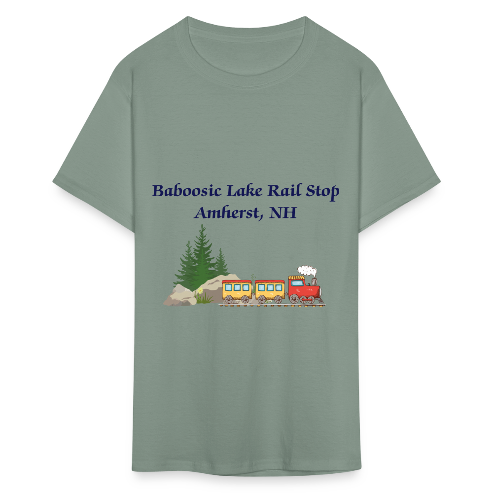 SIE CAPS "BABOOSIC LAKE RAIL STOP" Unisex Classic T-Shirt - sage