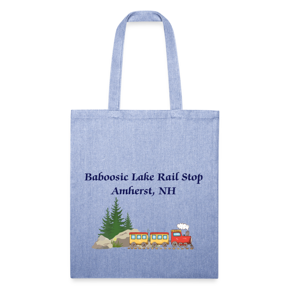 SIE CAPS "BABOOSIC LAKE RAIL STOP" Recycled Tote Bag - light Denim