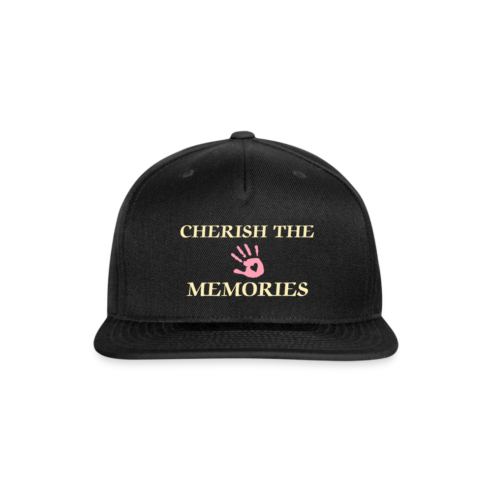 SIE CAPS "CHERISH THE MEMORIES" Original Snapback Baseball Cap - black