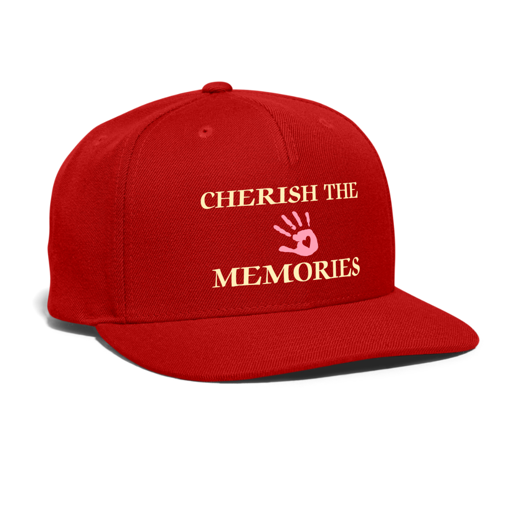 SIE CAPS "CHERISH THE MEMORIES" Original Snapback Baseball Cap - red