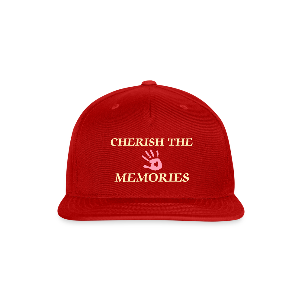 SIE CAPS "CHERISH THE MEMORIES" Original Snapback Baseball Cap - red