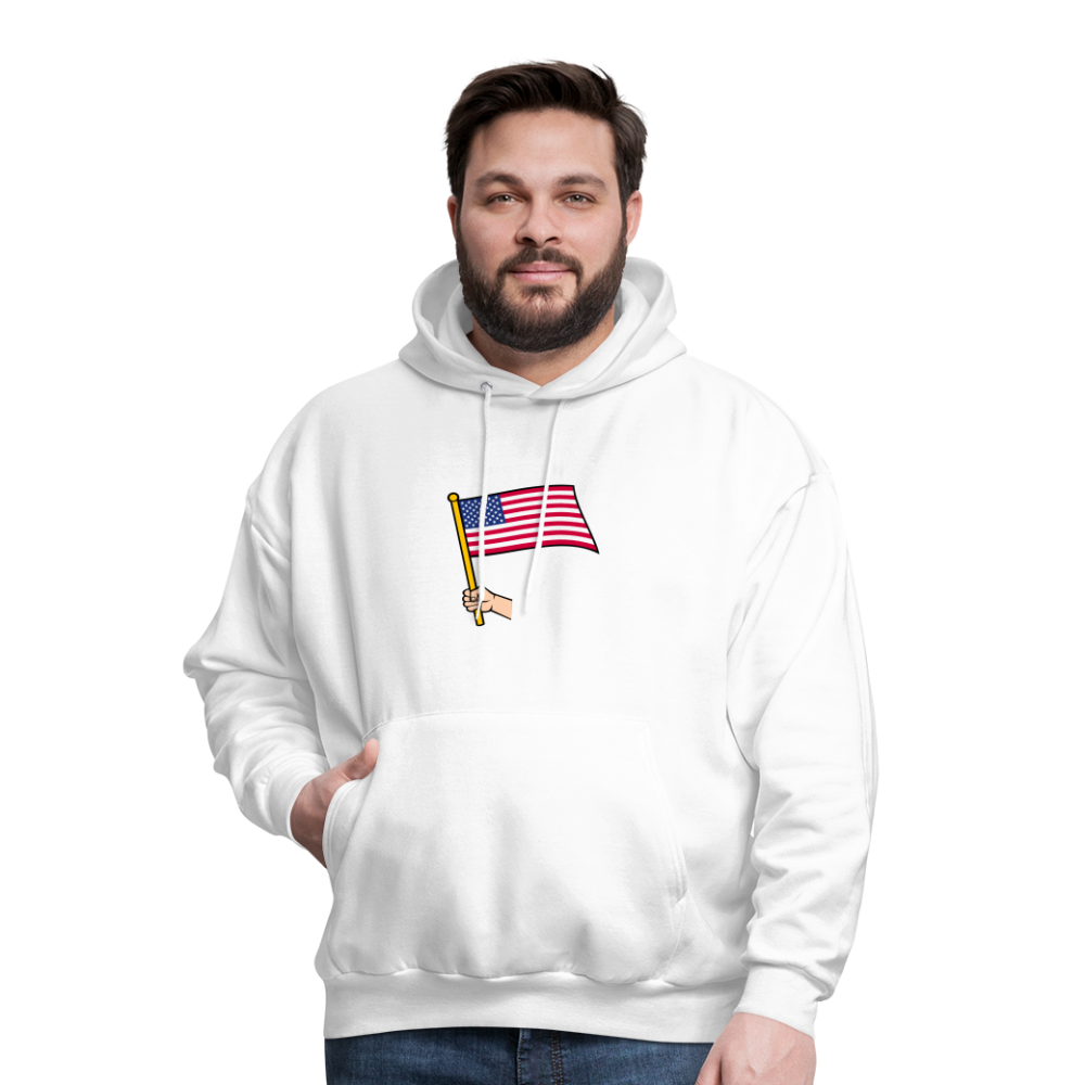 SIE CAPS "HANDHELD AMERICAN FLAG" Hannes Men's Hoodie - white