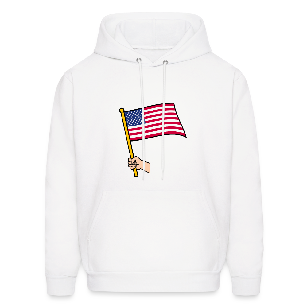 SIE CAPS "HANDHELD AMERICAN FLAG" Hannes Men's Hoodie - white