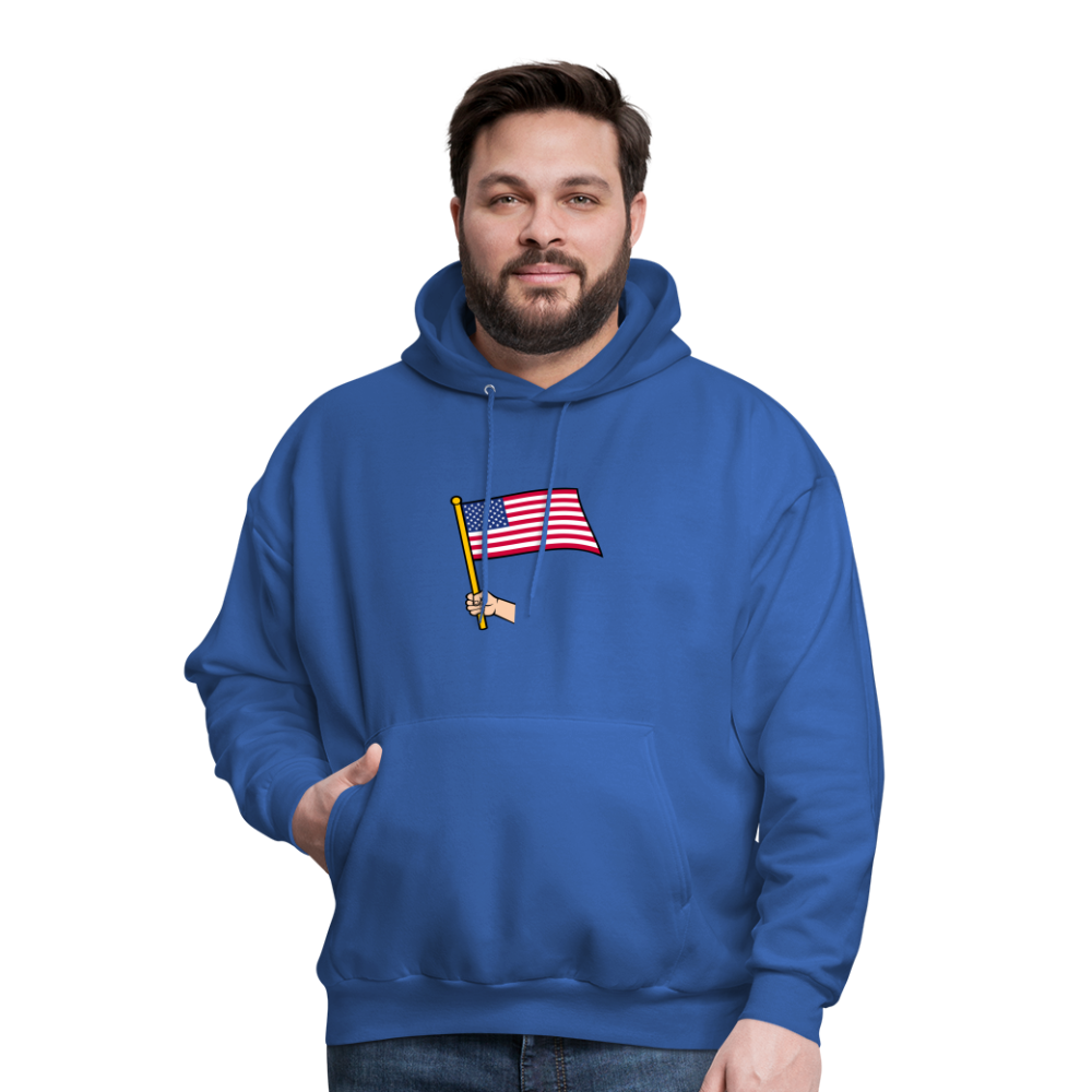 SIE CAPS "HANDHELD AMERICAN FLAG" Hannes Men's Hoodie - royal blue