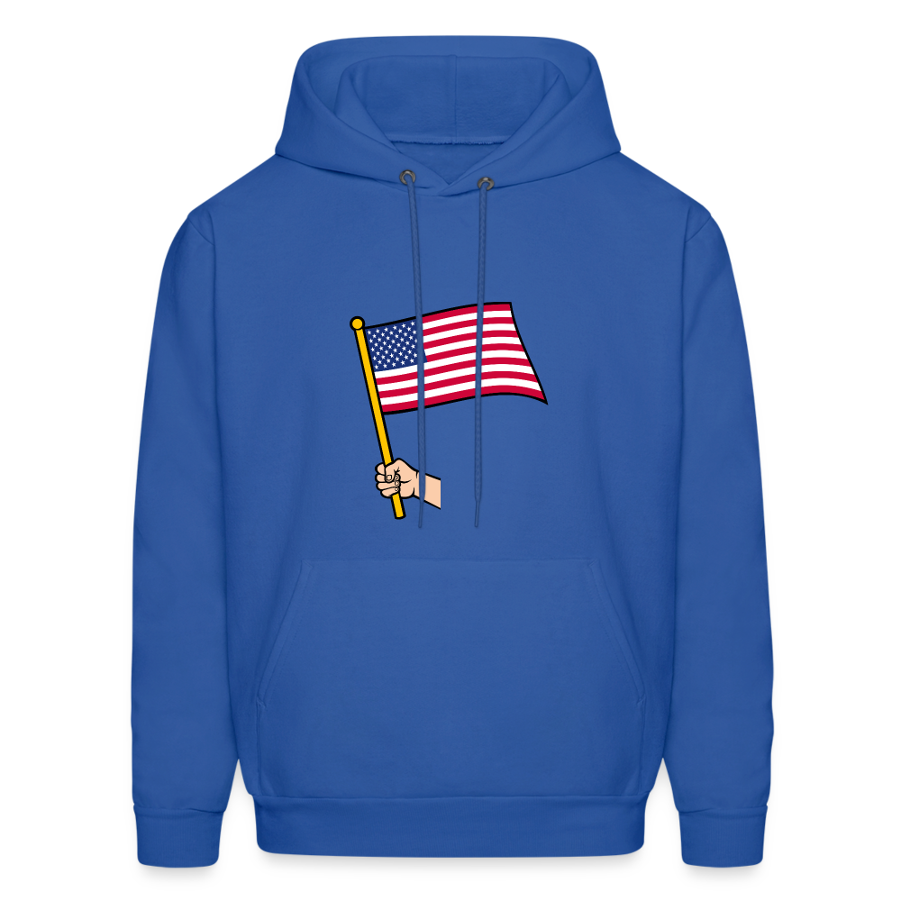 SIE CAPS "HANDHELD AMERICAN FLAG" Hannes Men's Hoodie - royal blue