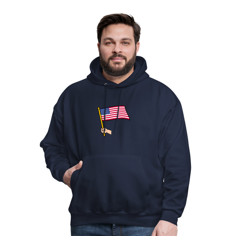 SIE CAPS "HANDHELD AMERICAN FLAG" Hannes Men's Hoodie - navy