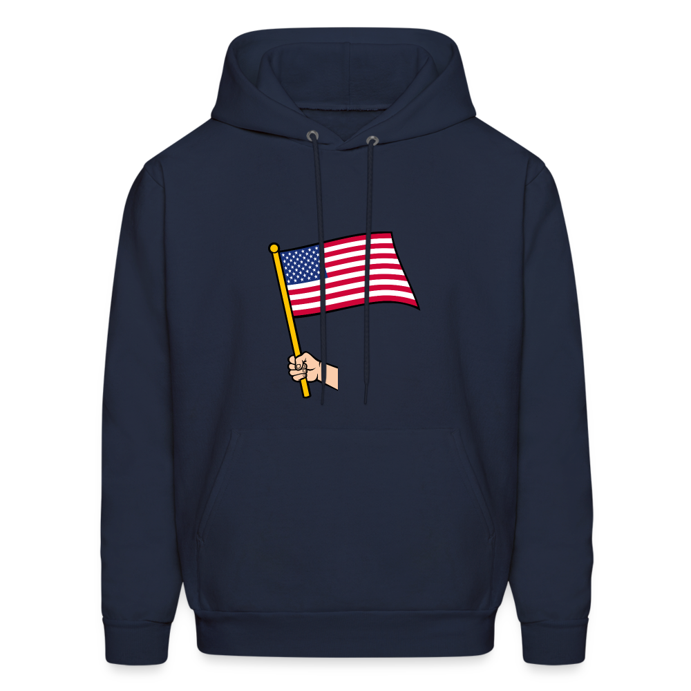 SIE CAPS "HANDHELD AMERICAN FLAG" Hannes Men's Hoodie - navy