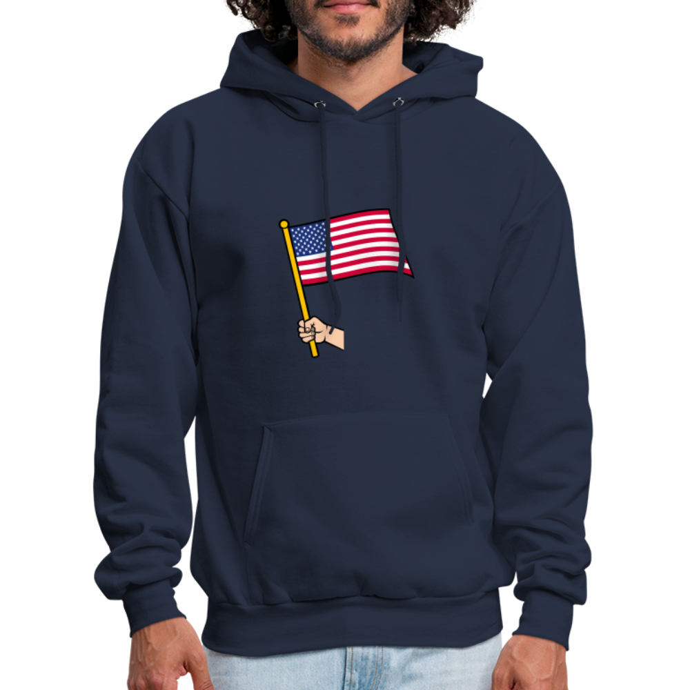 SIE CAPS "HANDHELD AMERICAN FLAG" Hannes Men's Hoodie - navy