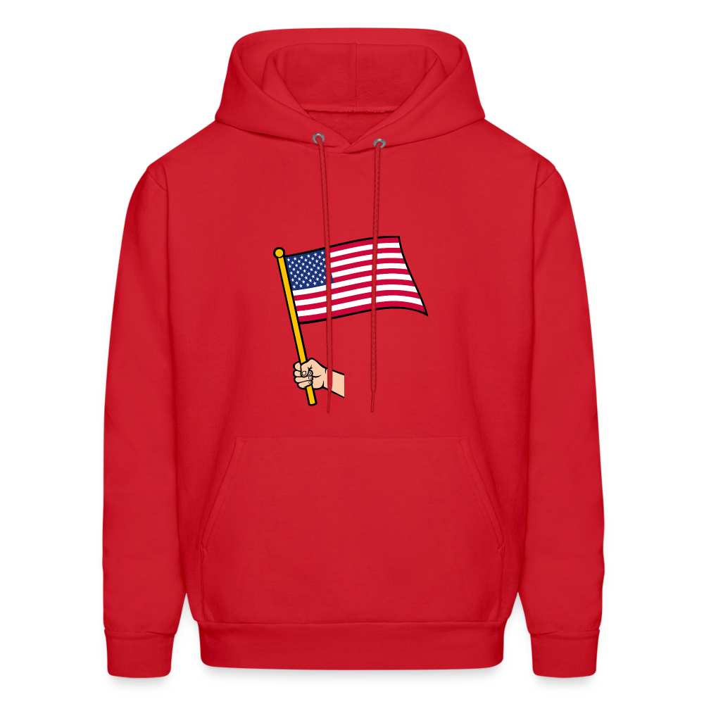 SIE CAPS "HANDHELD AMERICAN FLAG" Hannes Men's Hoodie - red