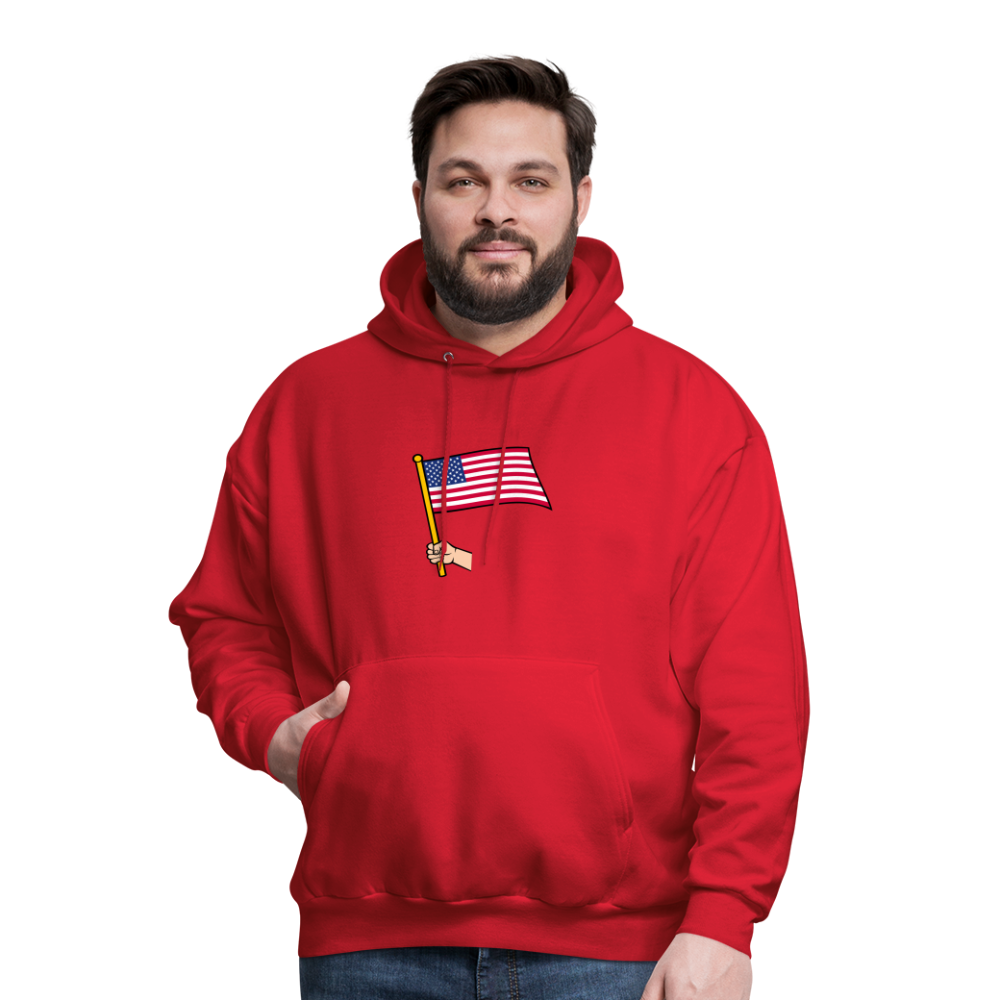 SIE CAPS "HANDHELD AMERICAN FLAG" Hannes Men's Hoodie - red