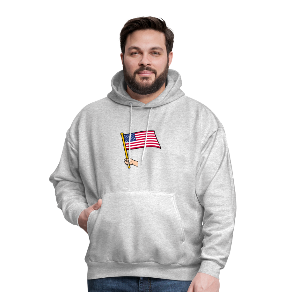 SIE CAPS "HANDHELD AMERICAN FLAG" Hannes Men's Hoodie - ash 