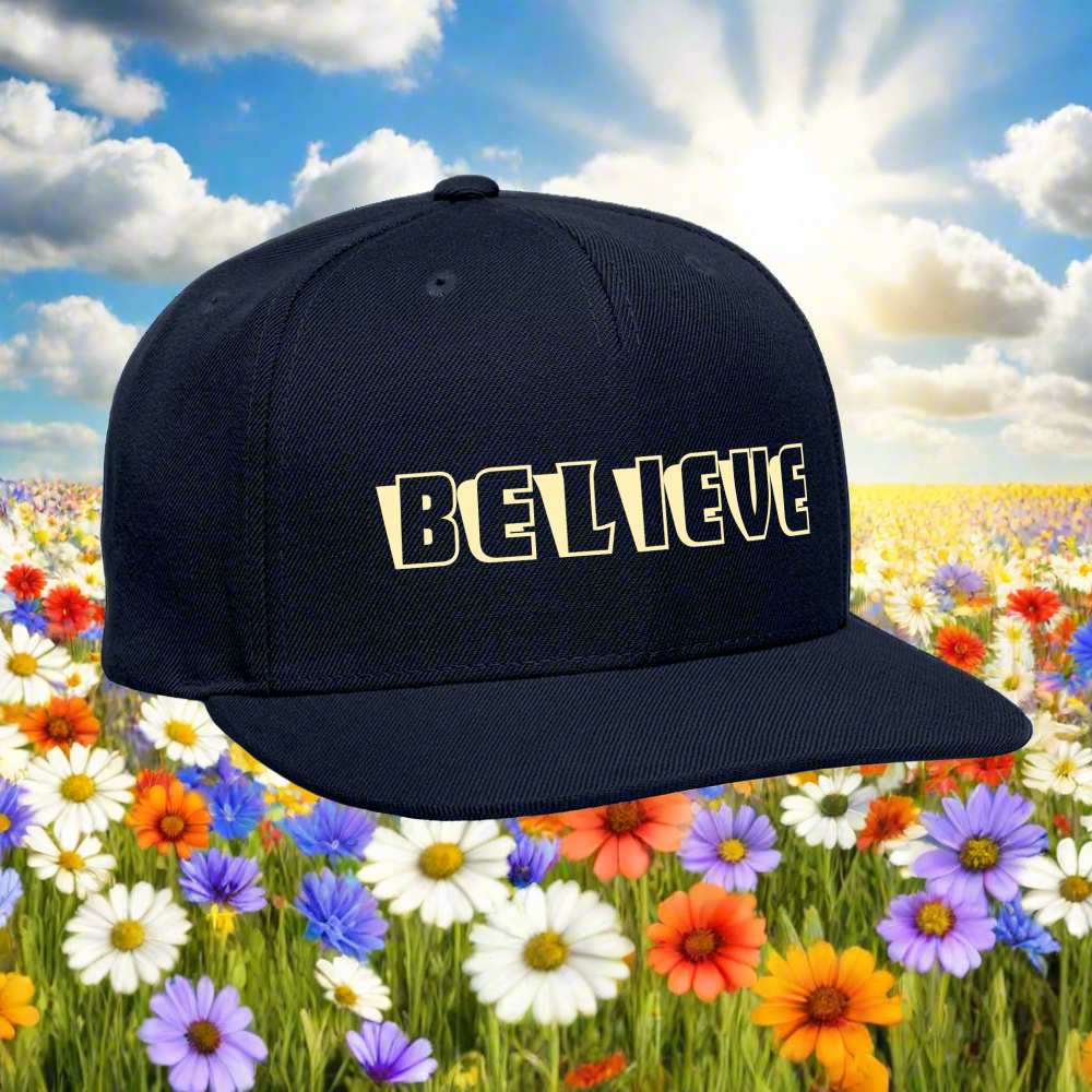 SIE CAPS "BELIEVE" Original Snapback Baseball Cap - navy