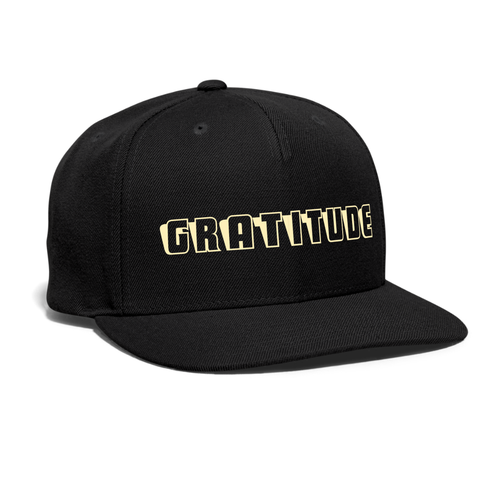 SIE CAPS "GRATITUDE" Original Snapback Baseball Cap - black