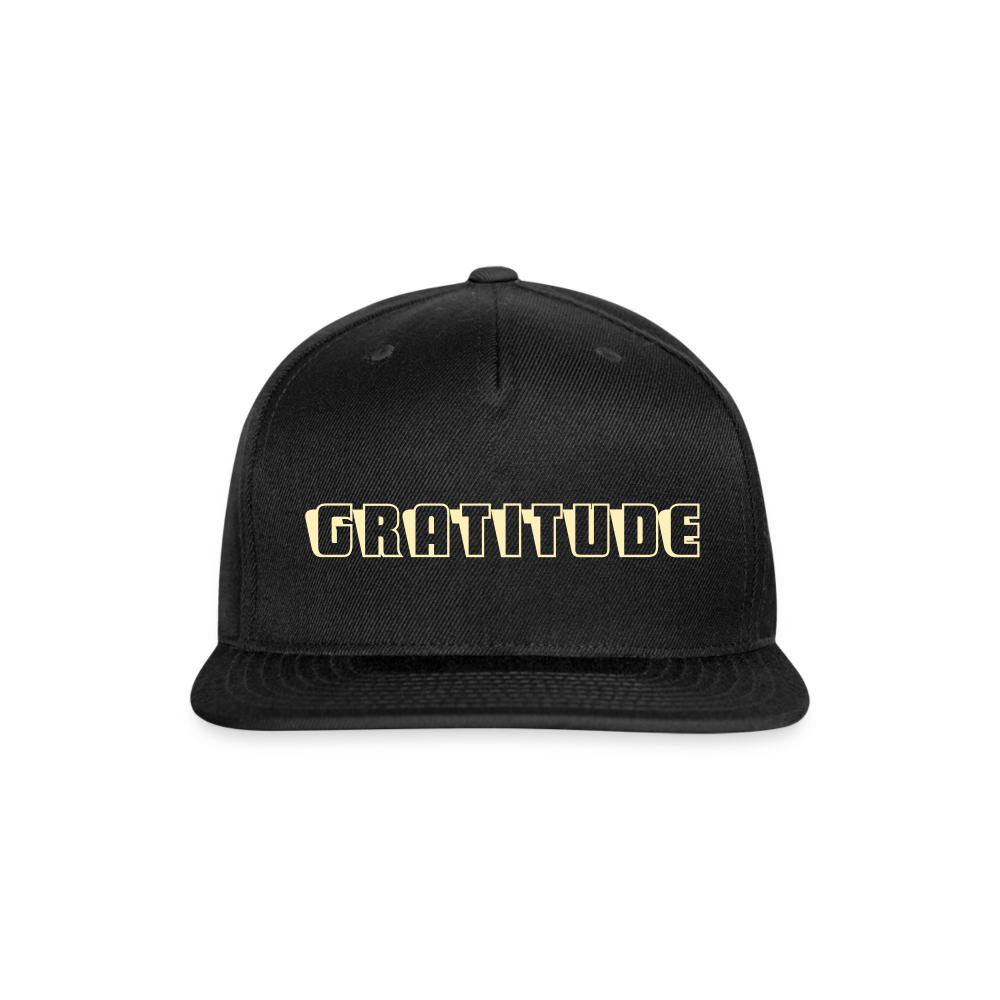 SIE CAPS "GRATITUDE" Original Snapback Baseball Cap - black