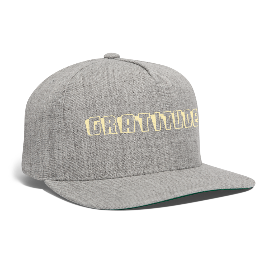 SIE CAPS "GRATITUDE" Original Snapback Baseball Cap - heather gray