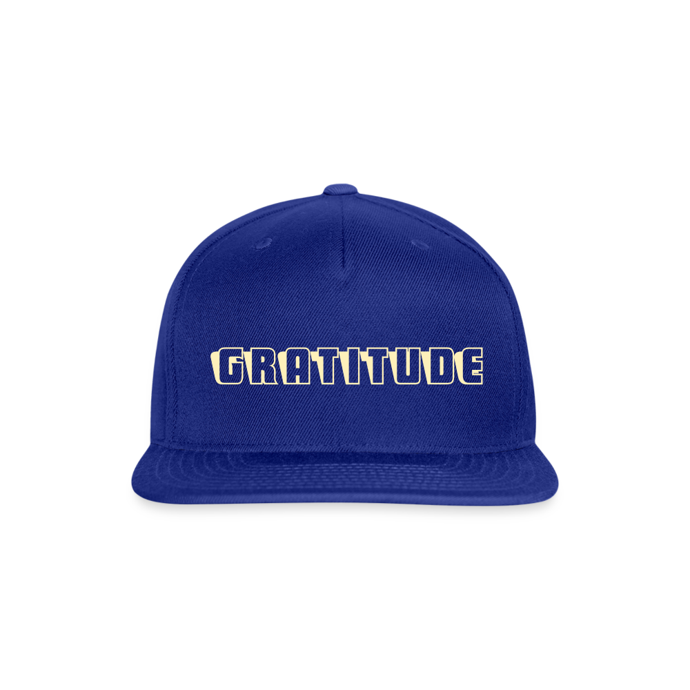 SIE CAPS "GRATITUDE" Original Snapback Baseball Cap - royal blue