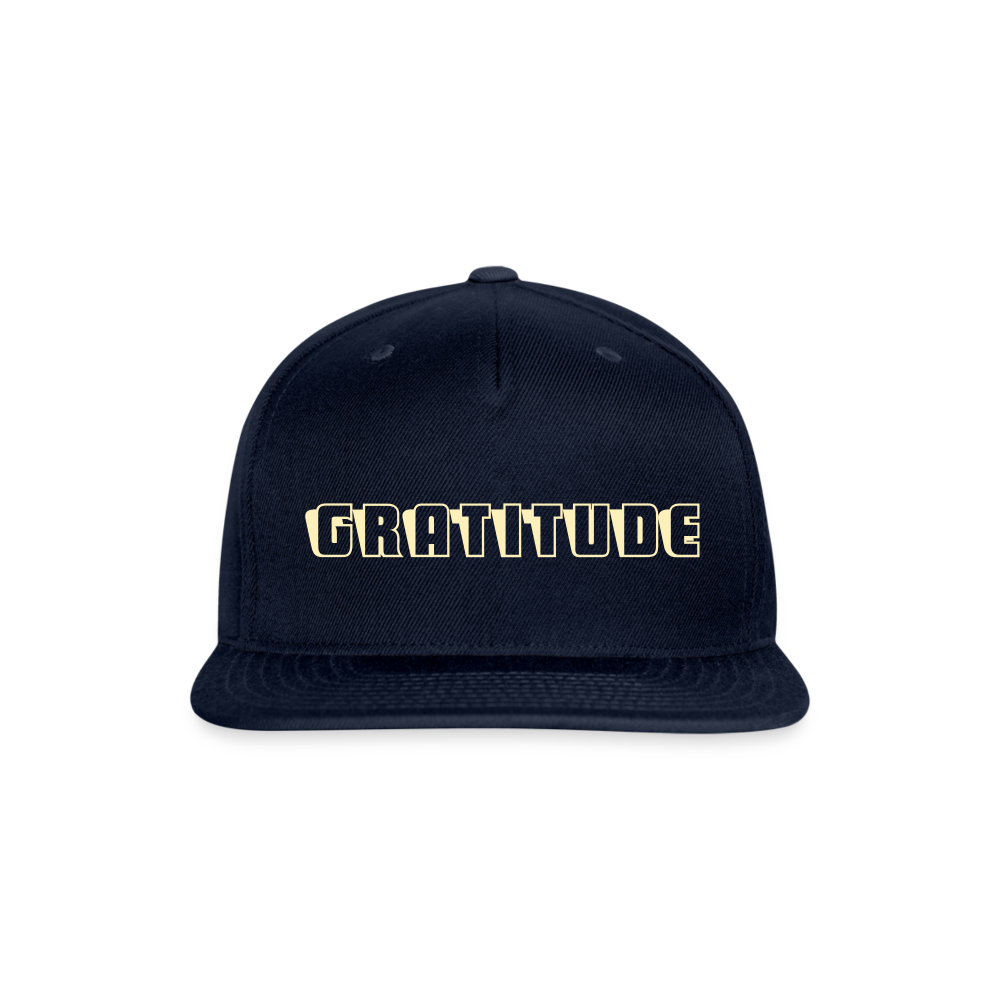 SIE CAPS "GRATITUDE" Original Snapback Baseball Cap - navy