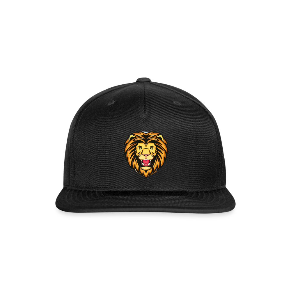 SIE CAPS "LION HEAD" Snapback Baseball Cap - black