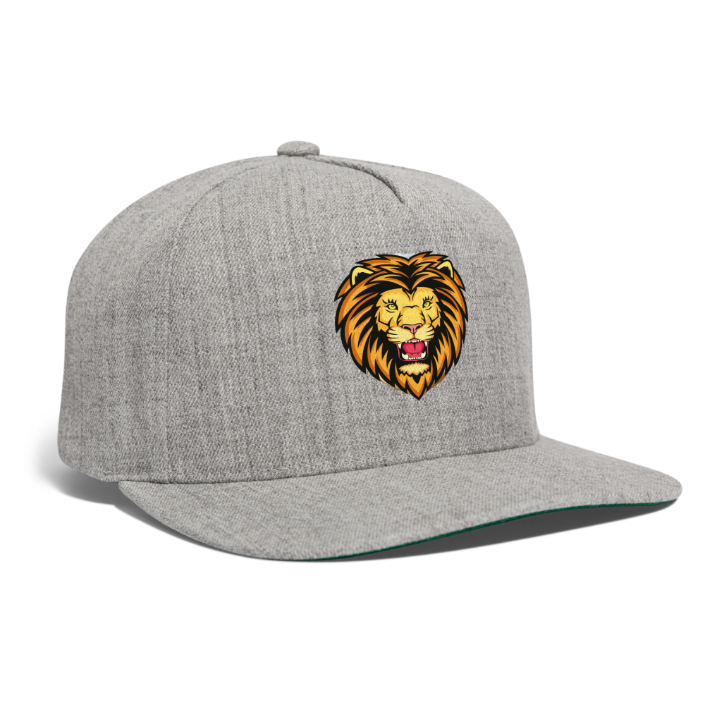 SIE CAPS "LION HEAD" Snapback Baseball Cap - heather gray