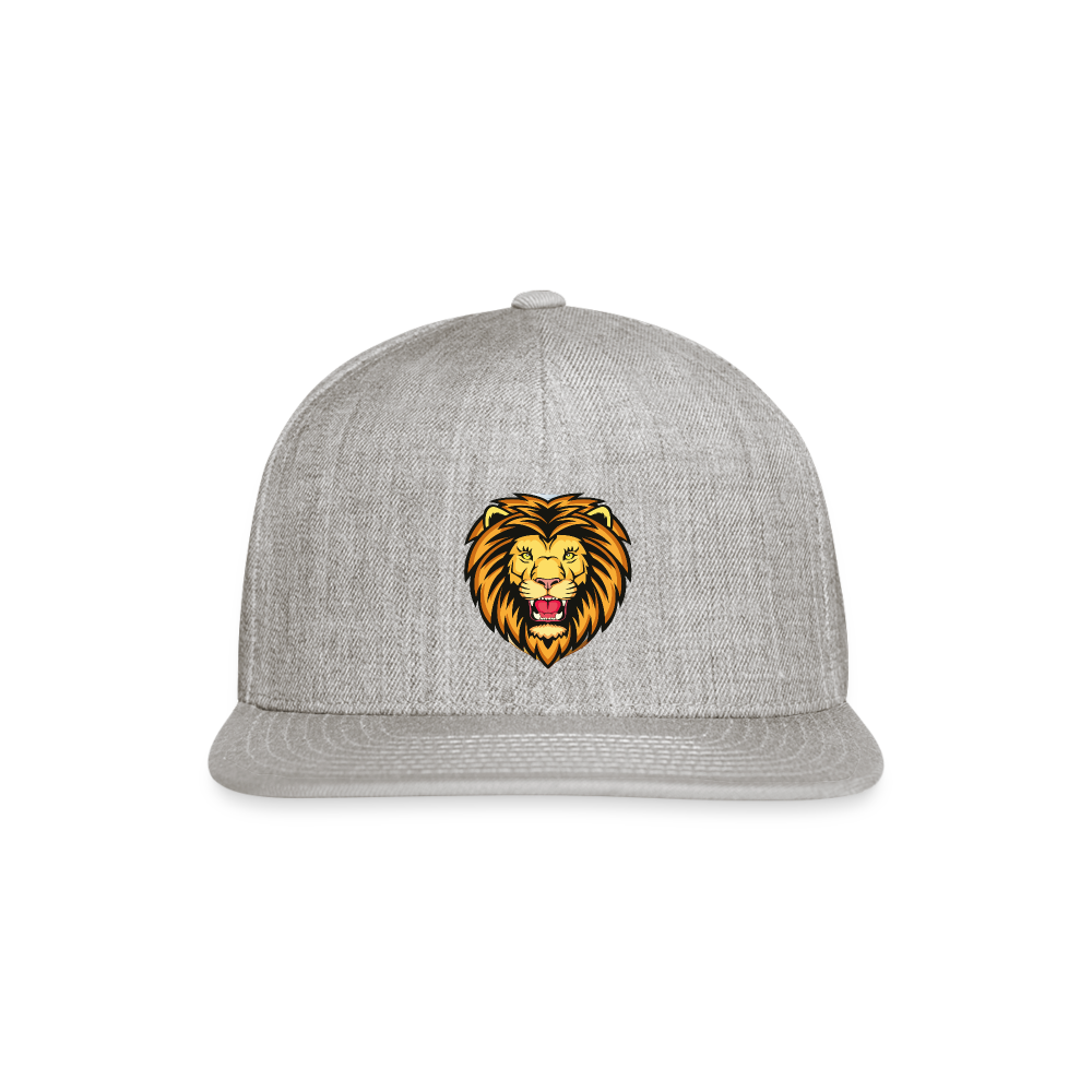 SIE CAPS "LION HEAD" Snapback Baseball Cap - heather gray