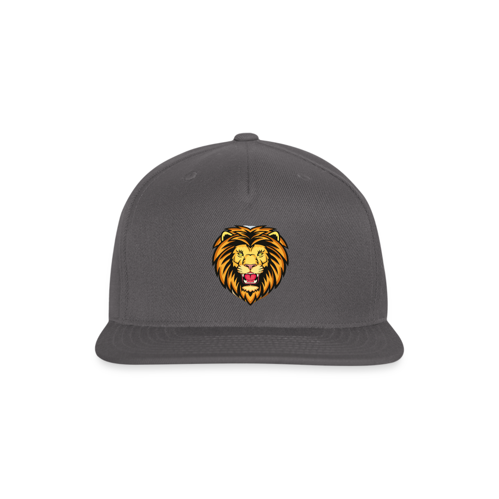 SIE CAPS "LION HEAD" Snapback Baseball Cap - dark grey