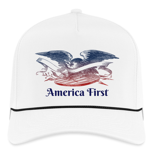 SIE CAPS"AMERICA FIRST W/EAGLE" Original Imperial Rope Cap - white/black
