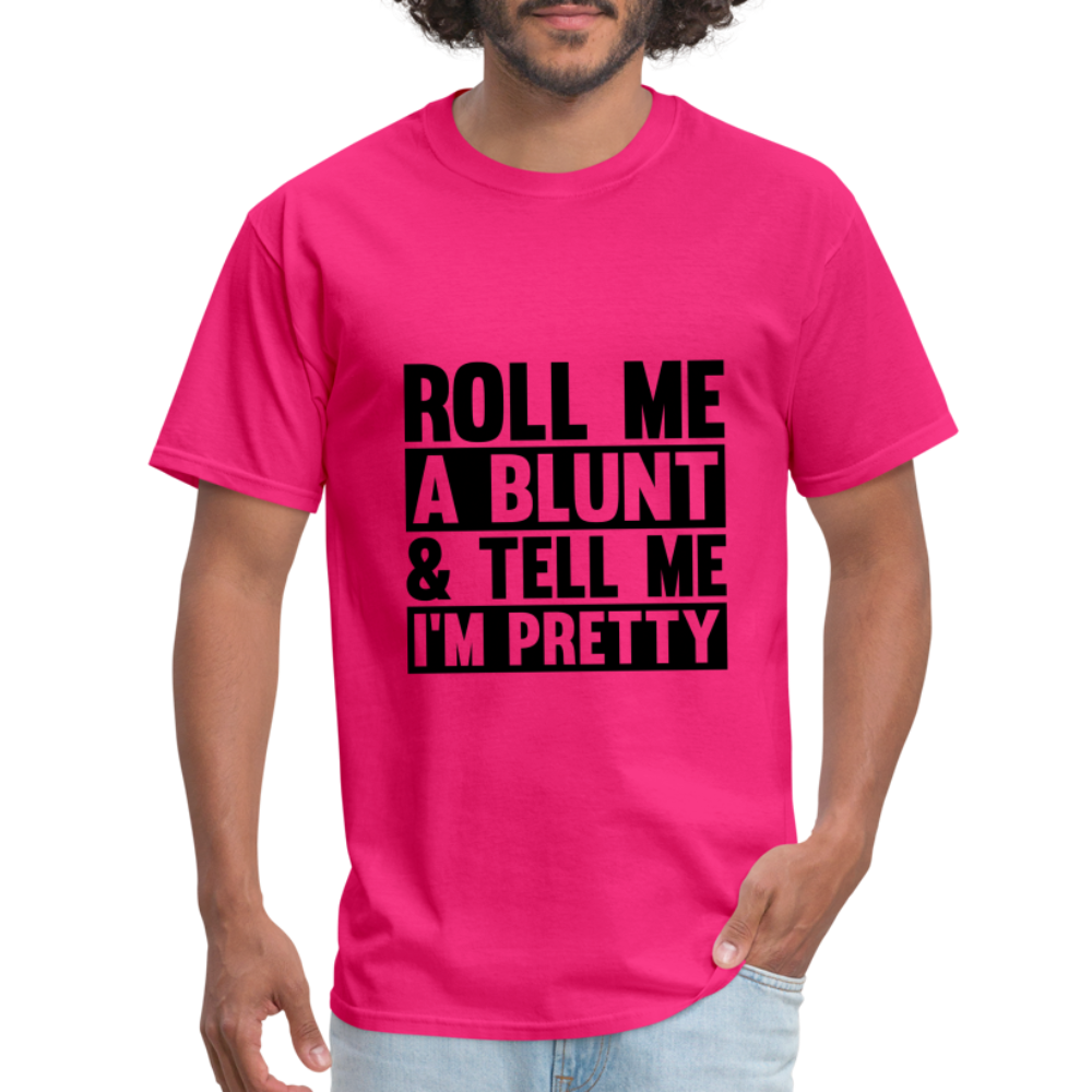 SIE CAPS "ROLL ME A BLUNT" Unisex Classic T-Shirt - fuchsia