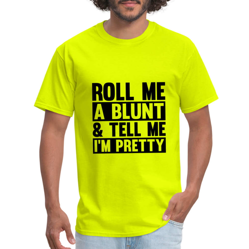 SIE CAPS "ROLL ME A BLUNT" Unisex Classic T-Shirt - safety green