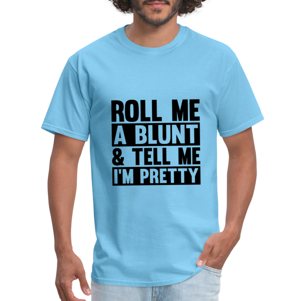 SIE CAPS "ROLL ME A BLUNT" Unisex Classic T-Shirt - aquatic blue