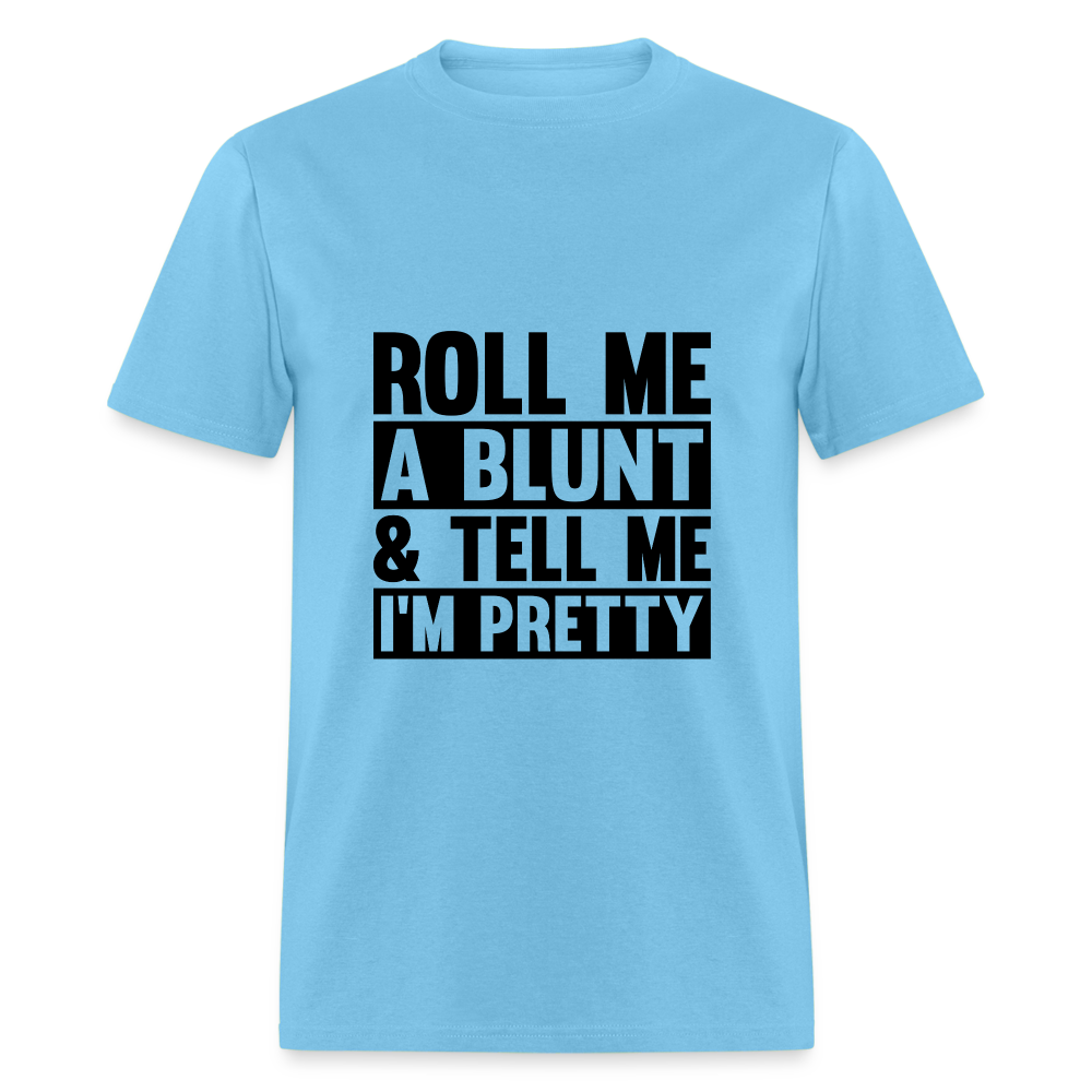 SIE CAPS "ROLL ME A BLUNT" Unisex Classic T-Shirt - aquatic blue