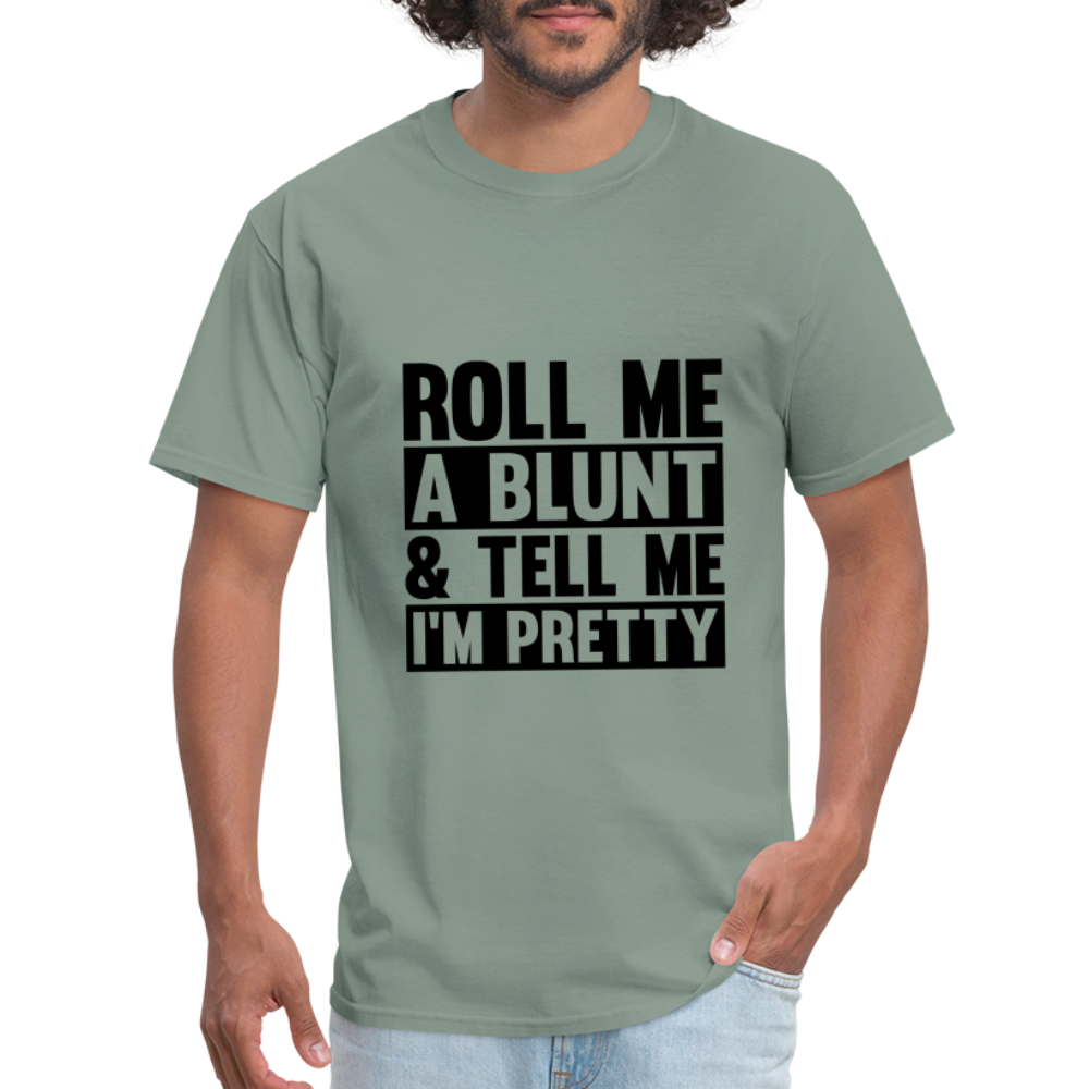 SIE CAPS "ROLL ME A BLUNT" Unisex Classic T-Shirt - sage