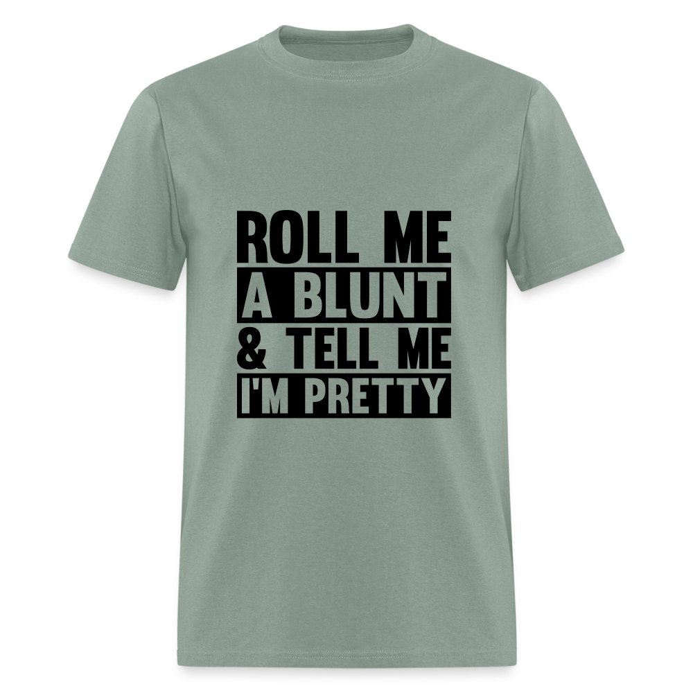 SIE CAPS "ROLL ME A BLUNT" Unisex Classic T-Shirt - sage