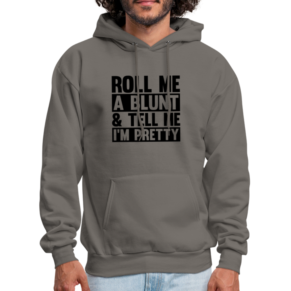 SIE CAPS "ROLL ME A BLUNT" Men's Hoodie - asphalt gray