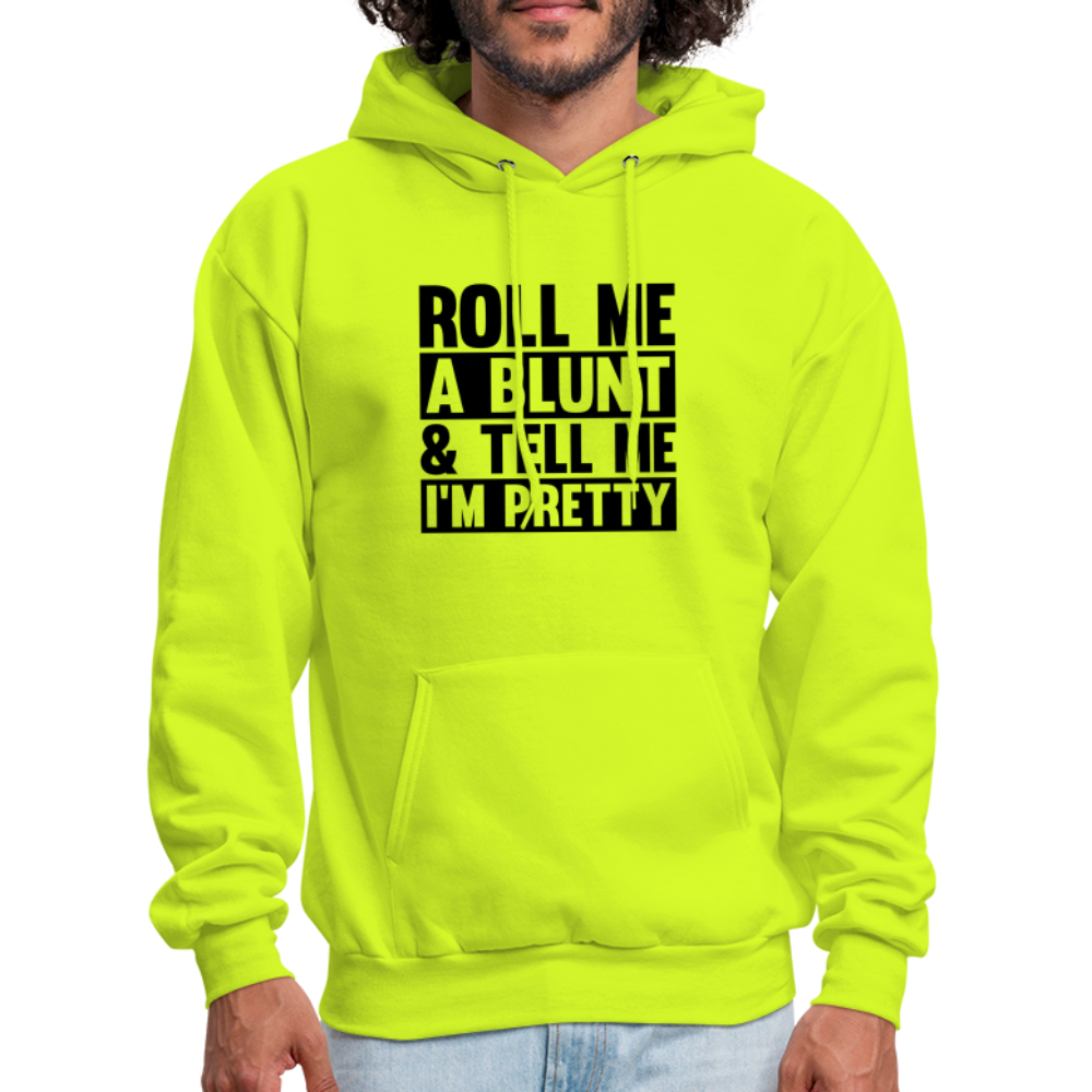 SIE CAPS "ROLL ME A BLUNT" Men's Hoodie - safety green